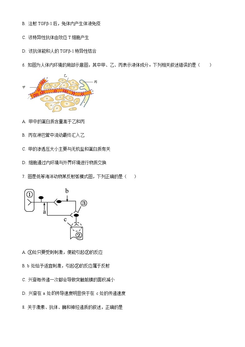 2023-2024学年重庆市乌江新高考协作体高二11月期中生物试题含答案02