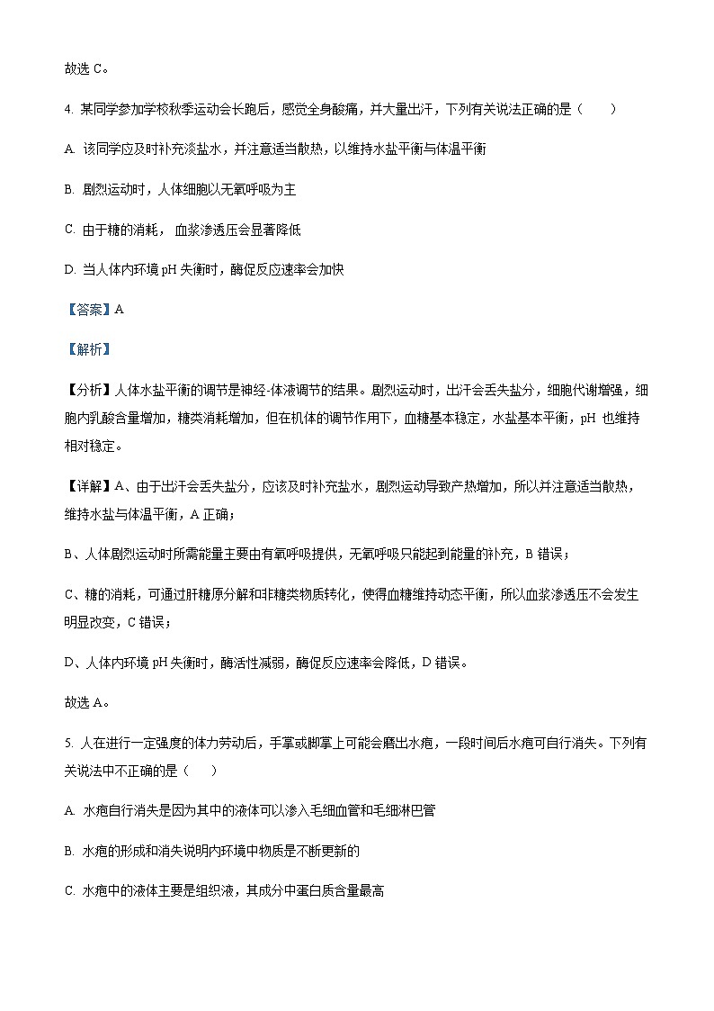 2023-2024学年湖南省邵阳市洞口县第二中学高二上学期第一次月考生物试题含答案03