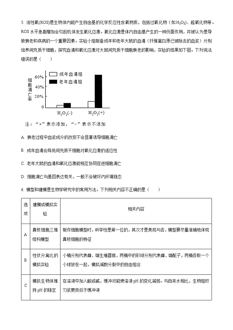 2023-2024学年湖北省荆州市沙市中学高二上学期9月月考生物试含答案03
