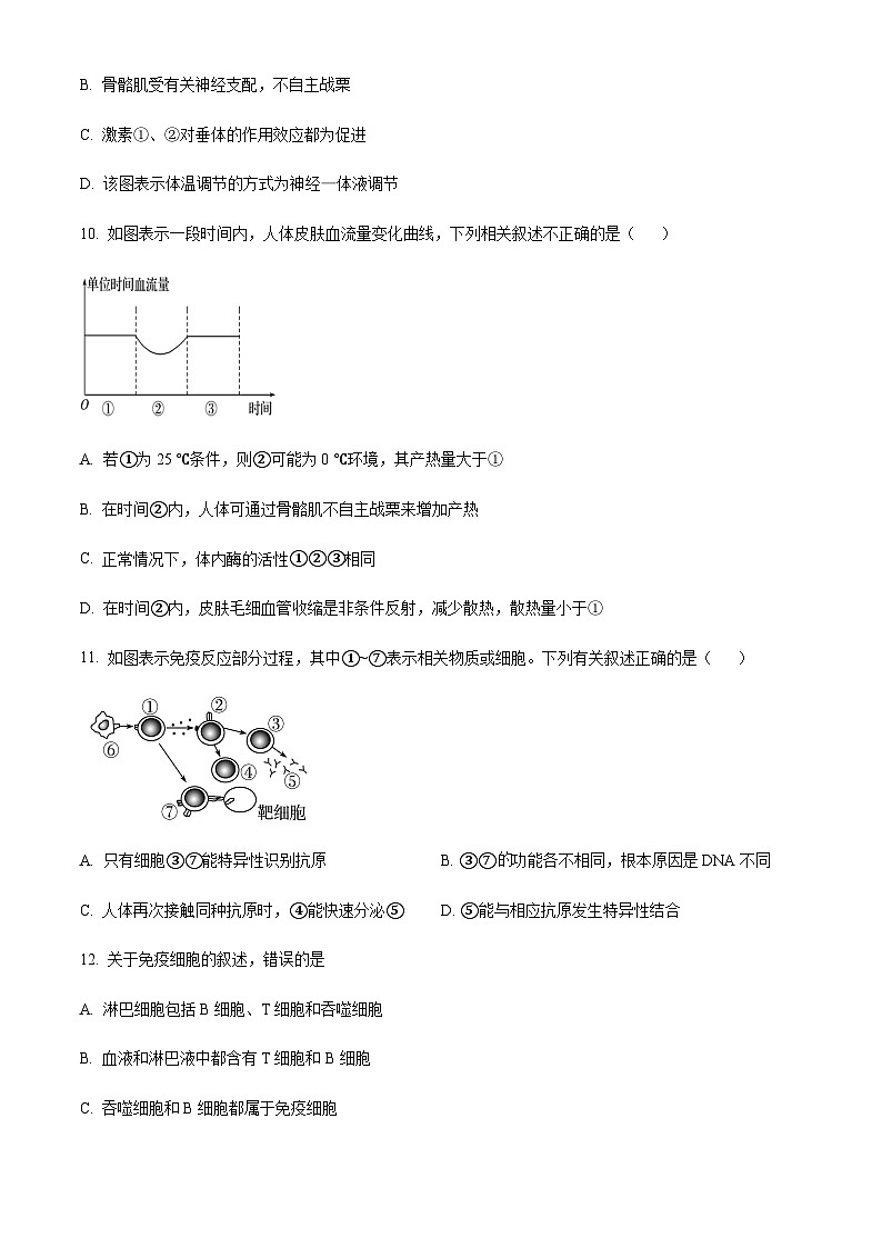 2023-2024学年四川省南充市嘉陵一中高二10月月考生物试题含答案03