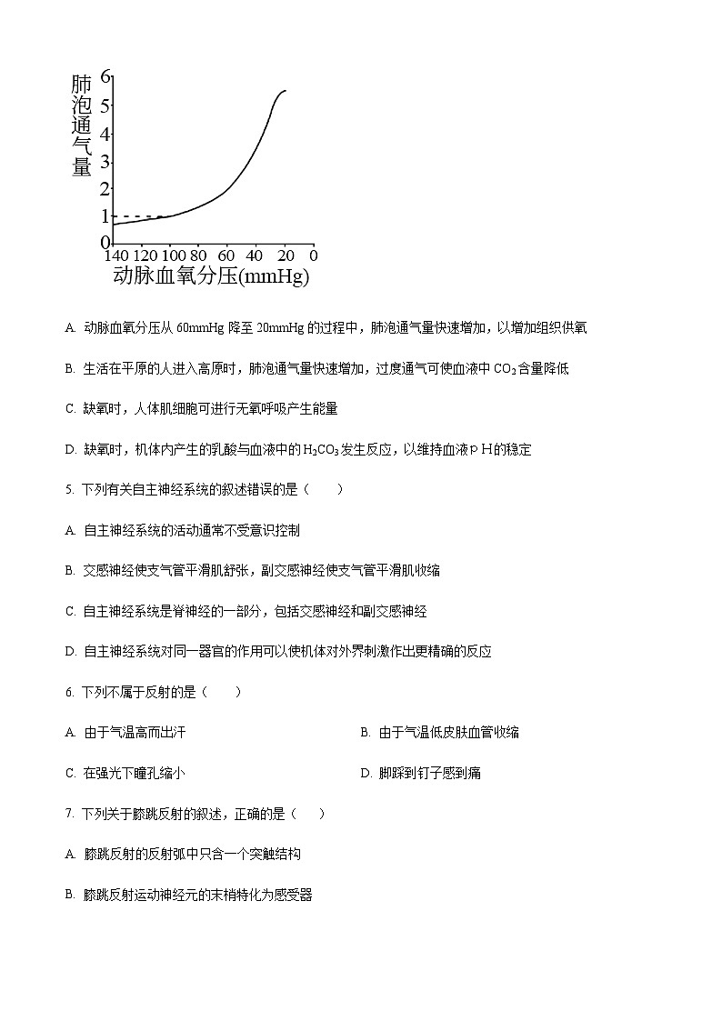 2023-2024学年四川省宜宾市南溪一中高二上学期10月月考生物试题含答案02