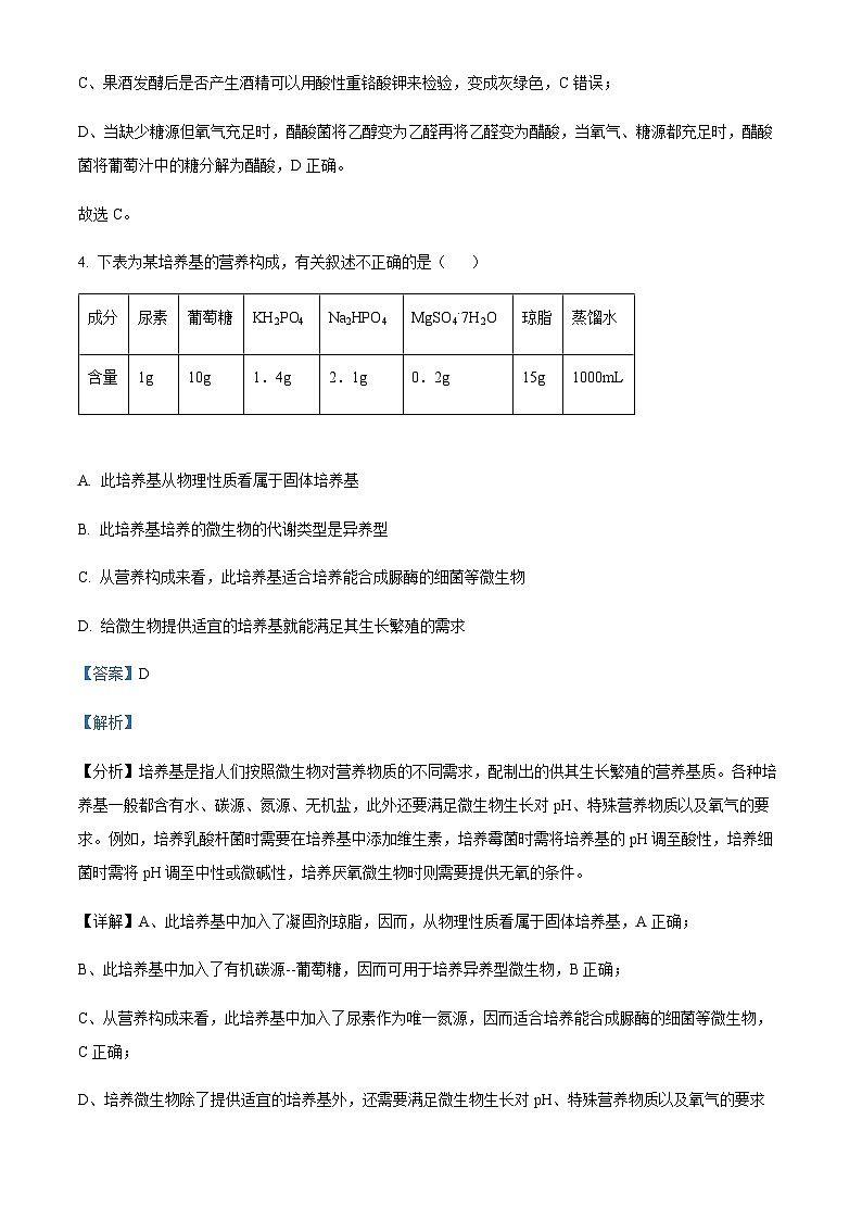 2022-2023学年新疆乌鲁木齐市第六十一中学高二下学期期中生物试题含答案03