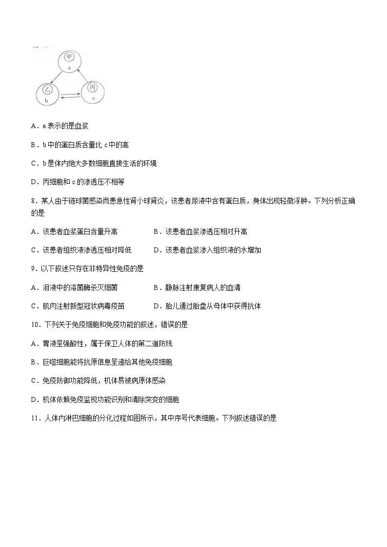 2023-2024学年贵州省思南中学高二上学期11月期中测试生物含答案第3页