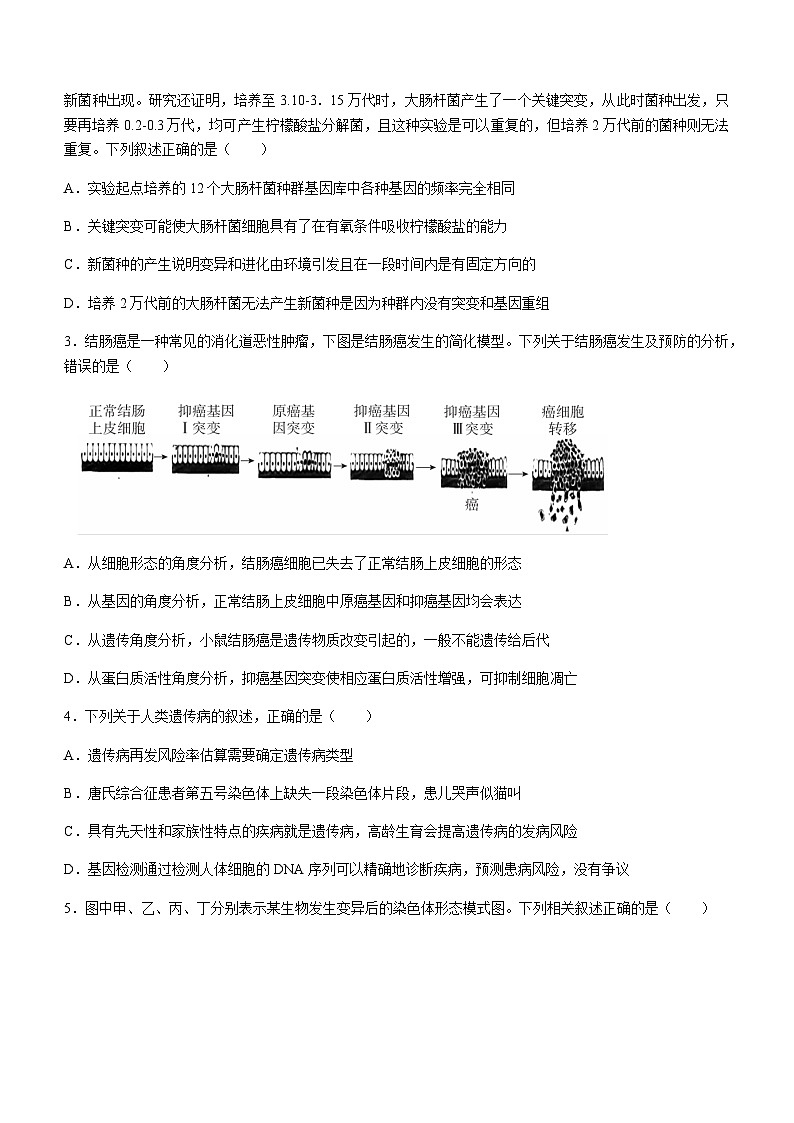 2023-2024学年湖北省宜城市一中等六校高二上学期期中联考生物试题含答案02