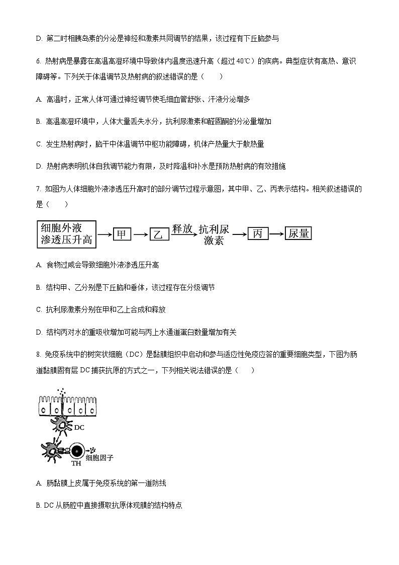 2023-2024学年江苏省连云港市赣榆区高二上学期11月期中考试生物含答案03
