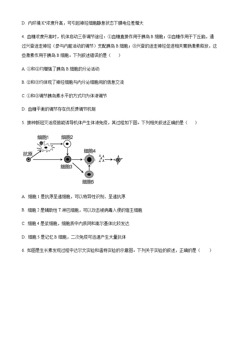 2023-2024学年江苏省泰州市靖江高级中学高二上学期期中考试生物含答案02
