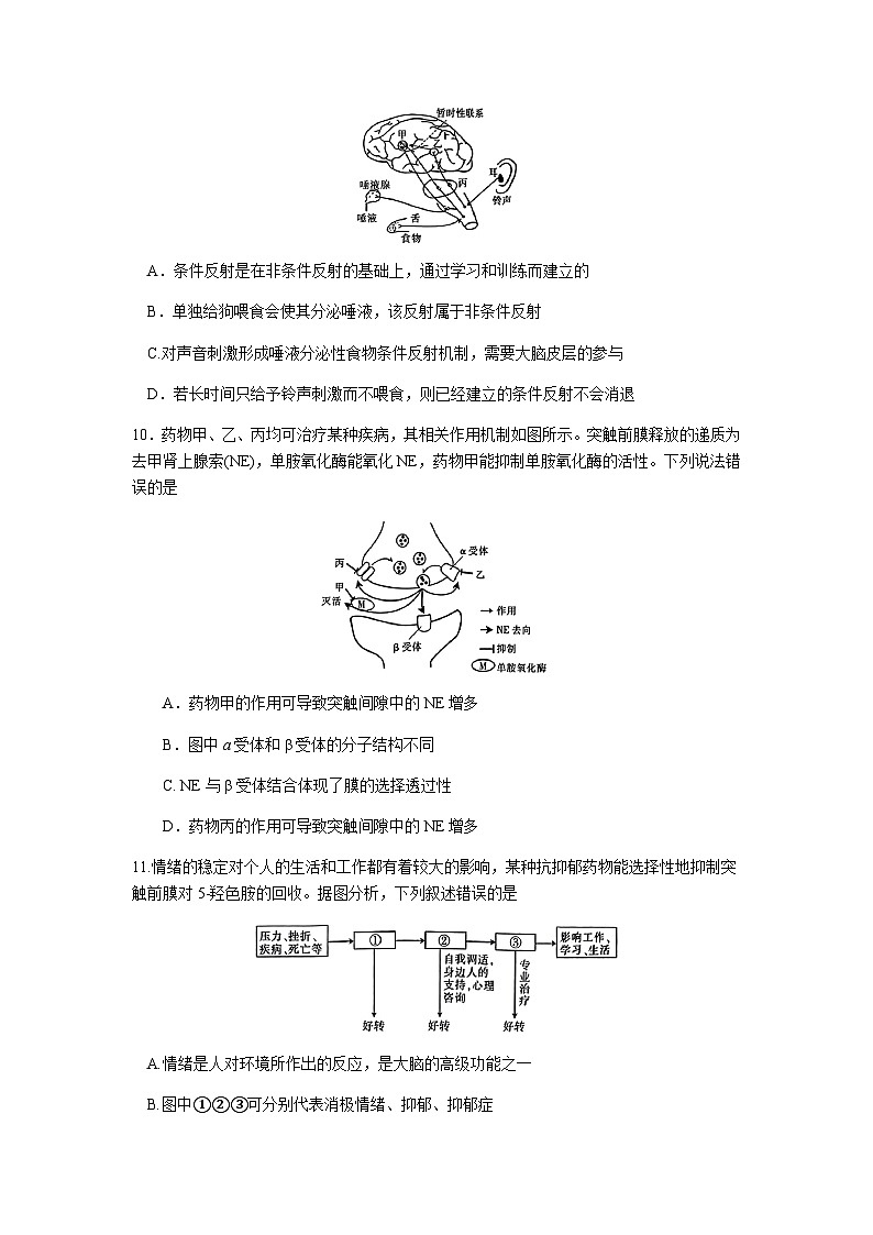 2023-2024学年山西省康杰中学部分学校高二上学期10月联合考试生物含答案03