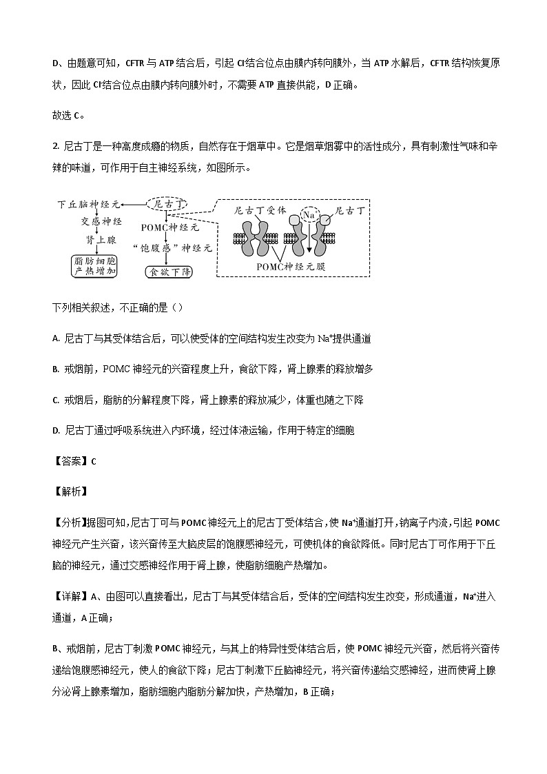 2022-2023学年山东省枣庄市第三中学高二上学期期中生物试题word版含解析02