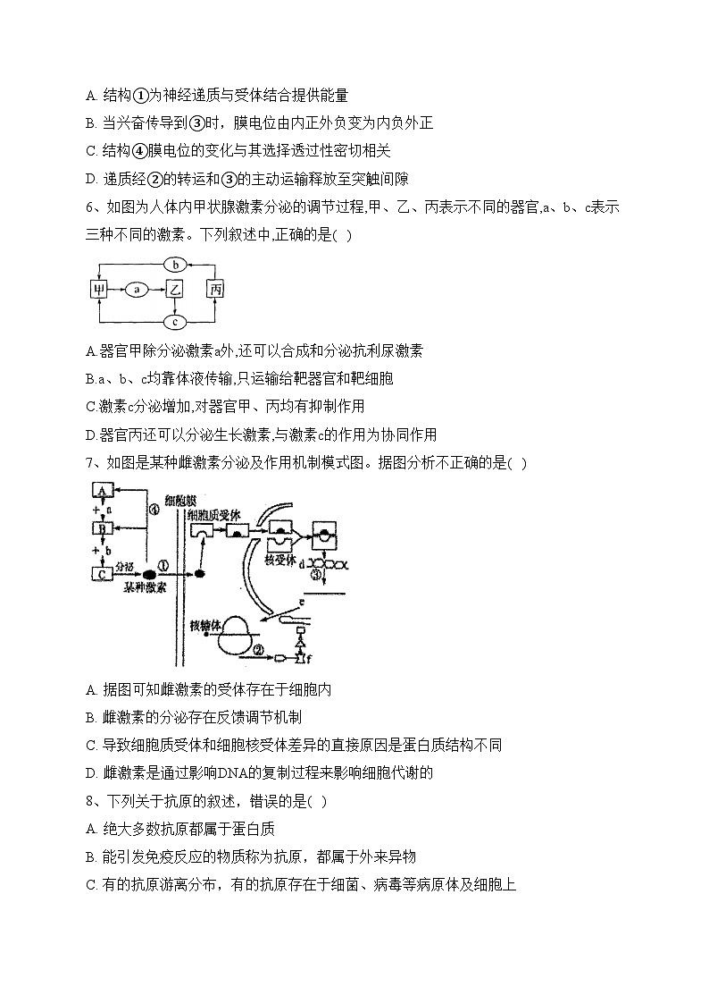 江苏省阜宁中学2023-2024学年高二上学期期中生物试卷(含答案)第2页
