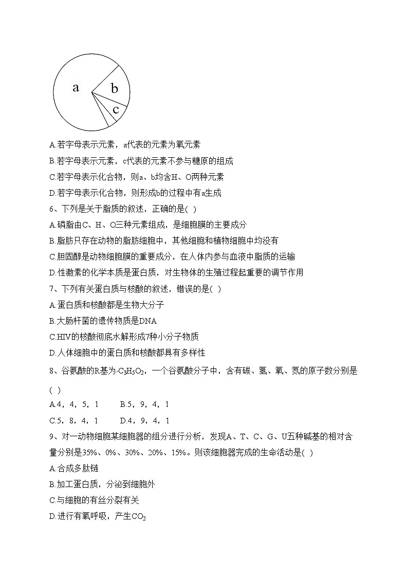辽宁省辽西联合校2023-2024学年高一上学期期中生物试卷(含答案)第2页