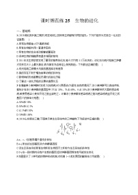 高中考试生物特训练习含答案——生物的进化