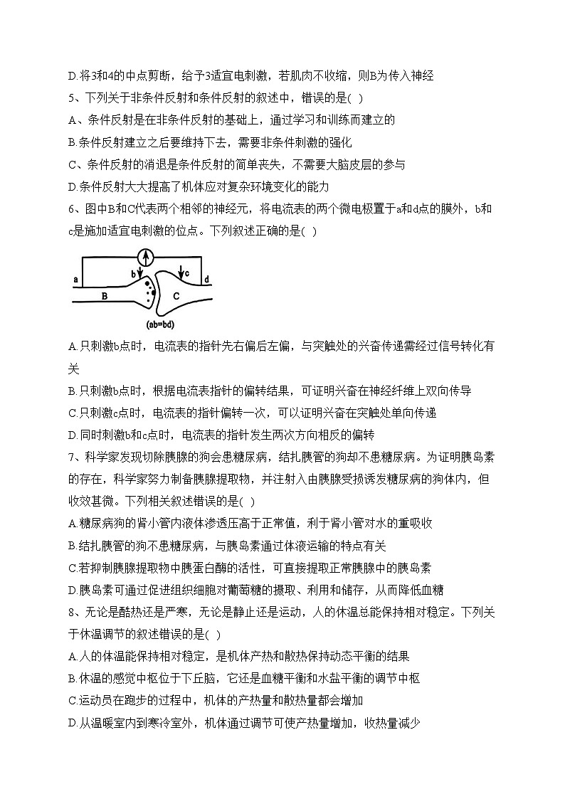 河南省濮阳市2023-2024学年高二上学期11月期中学业质量检测生物试卷(含答案)02