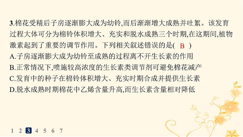 适用于新高考新教材2024版高考生物二轮复习热点专题练5种子与果实课件第6页