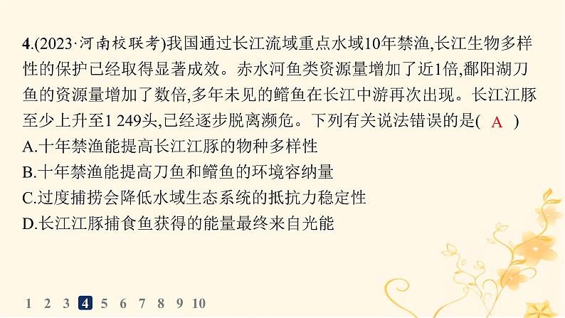 适用于新高考新教材2024版高考生物二轮复习热点专题练6生态文明建设课件第7页