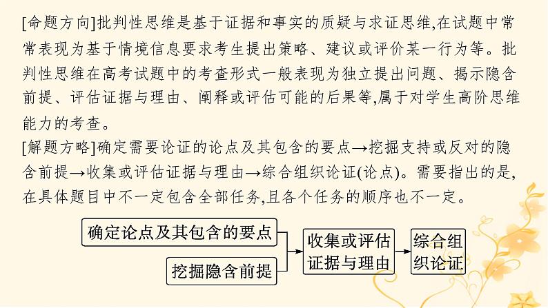 适用于新高考新教材2024版高考生物二轮复习生物学关键能力专项专项4批判性思维与论证课件第2页