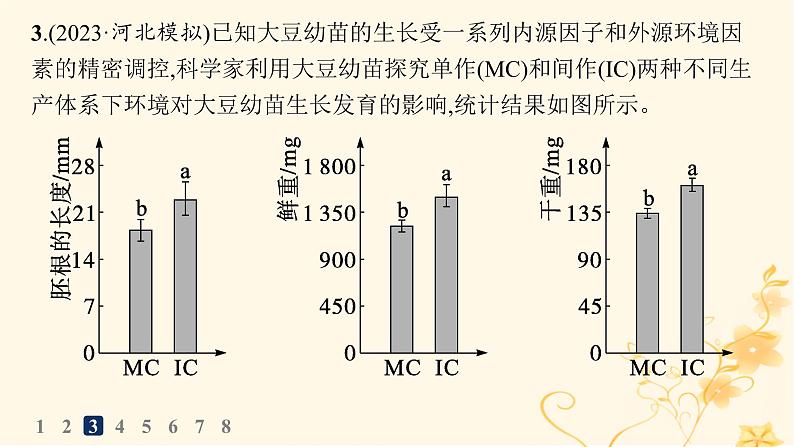 适用于新高考新教材2024版高考生物二轮复习知识对点小题练10植物生命活动的调节课件第6页