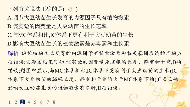 适用于新高考新教材2024版高考生物二轮复习知识对点小题练10植物生命活动的调节课件第7页