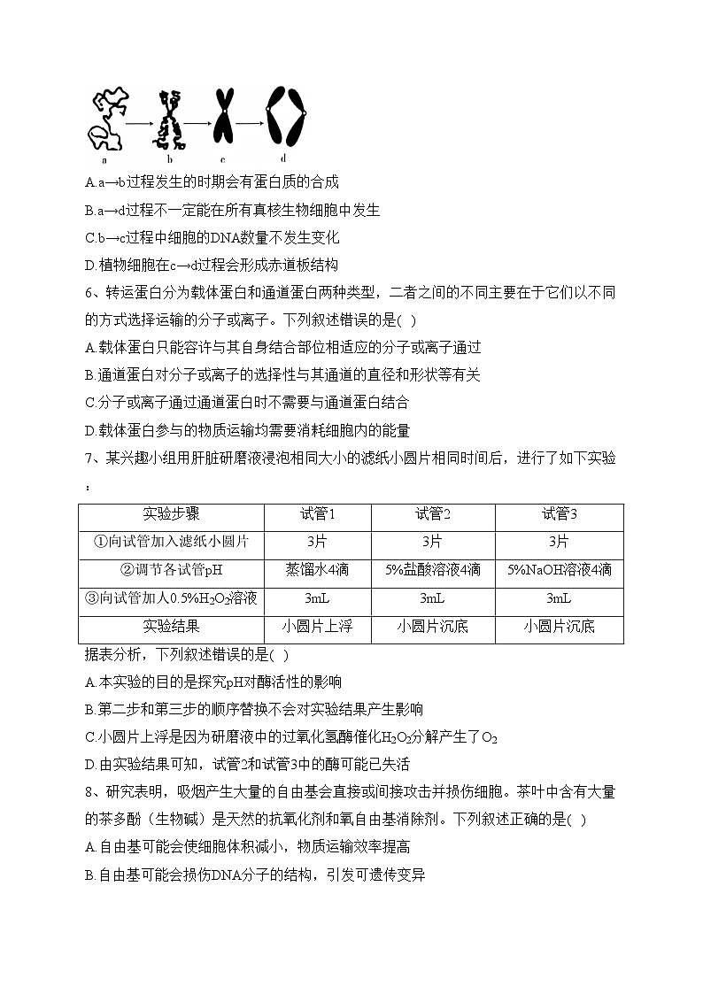 前郭尔罗斯蒙古族自治县第五中学2024届高三上学期第三次考试生物试卷(含答案)第2页