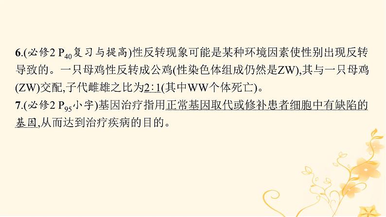 适用于新高考新教材2024版高考生物二轮复习专题4遗传的基本规律和人类遗传参件课件PPT第7页