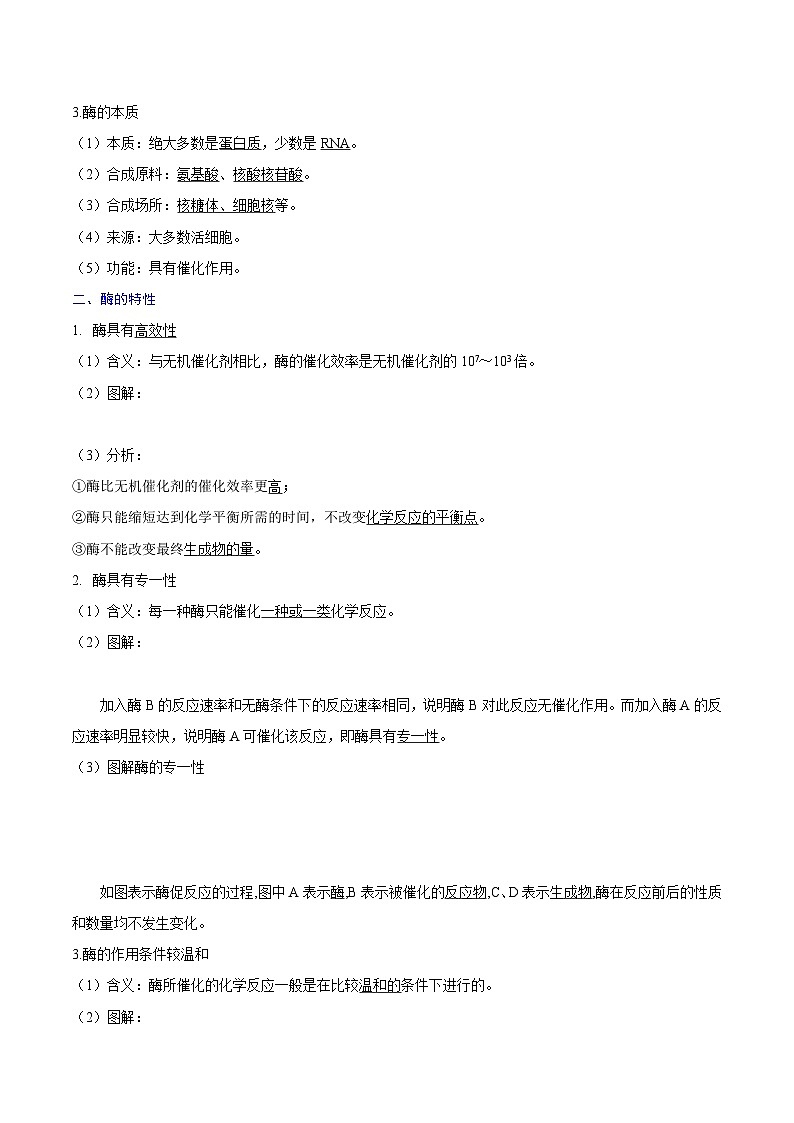 【知识梳理】2024年高中生物学业水平考试（新教材专用）专题05 细胞的能量供应和利用-讲义02