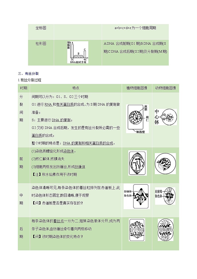 【知识梳理】2024年高中生物学业水平考试（新教材专用）专题06 细胞的生命历程-讲义02