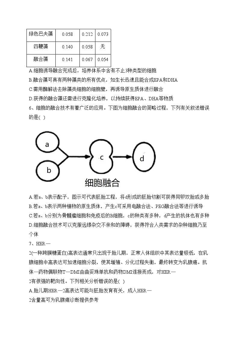 山东省烟台市莱州市一中2022-2023学年高二3月月考生物试卷(含答案)03