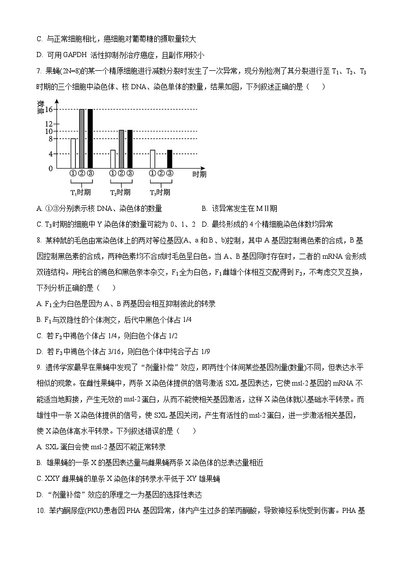 【辽宁卷】辽宁省2023-2024学年度东北育才学校高中部高三第三次模拟考试生物03