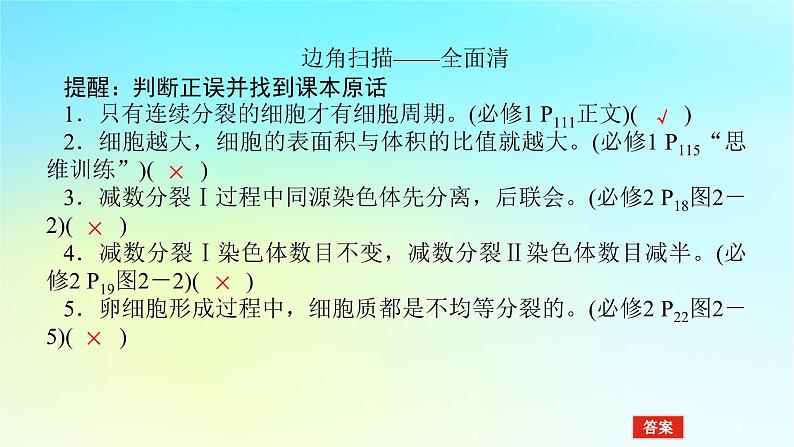 新教材2024高考生物二轮专题复习专题三生命系统的延续第1讲细胞增殖和受精作用课件第6页