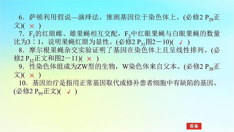 新教材2024高考生物二轮专题复习专题四生命系统的遗传变异进化第2讲遗传的基本规律与人类遗传参件课件PPT07