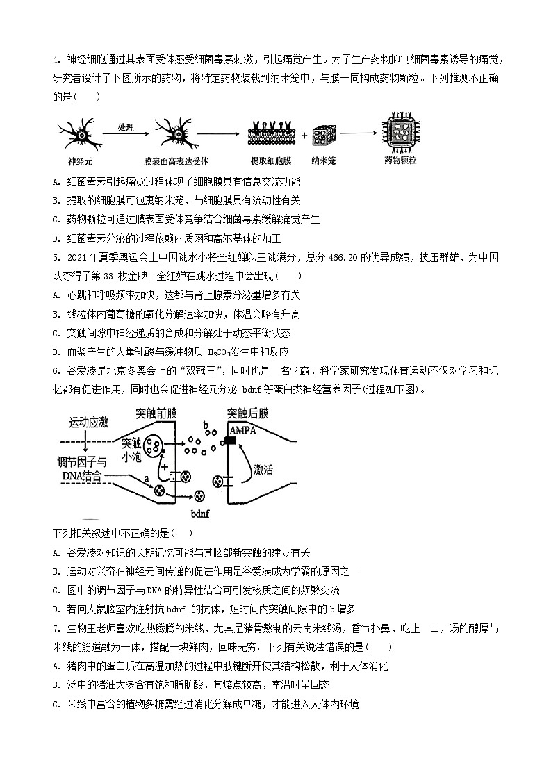 2024六安一中高三上学期12月月考试题生物含解析第2页