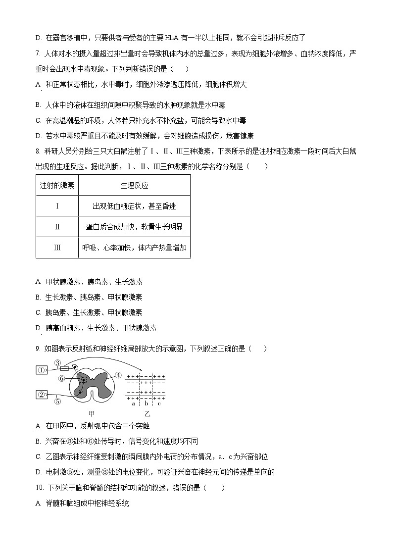 四川省什邡中学2023-2024学年高二上学期11月期中生物试题（Word版附解析）第2页