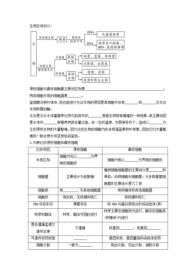 专题01 走近细胞（串讲）（原卷版）第3页