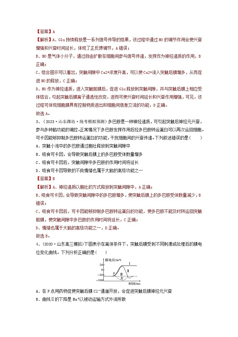 专题24 神经调节（精练）（解析版）第2页