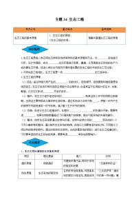 专题34 生态工程（串讲）-备战2024年高考生物一轮复习精讲精练（新高考专用）