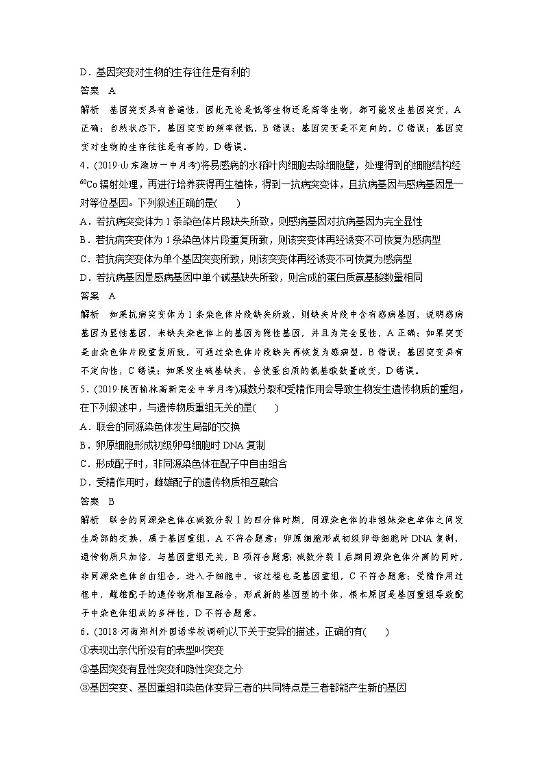 高中生物必修二第5章《本章综合与测试》测评-统编人教版第2页