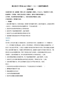 重庆市育才中学等三校联考2023-2024学年高二上学期11月模拟考试生物试题（Word版附解析）