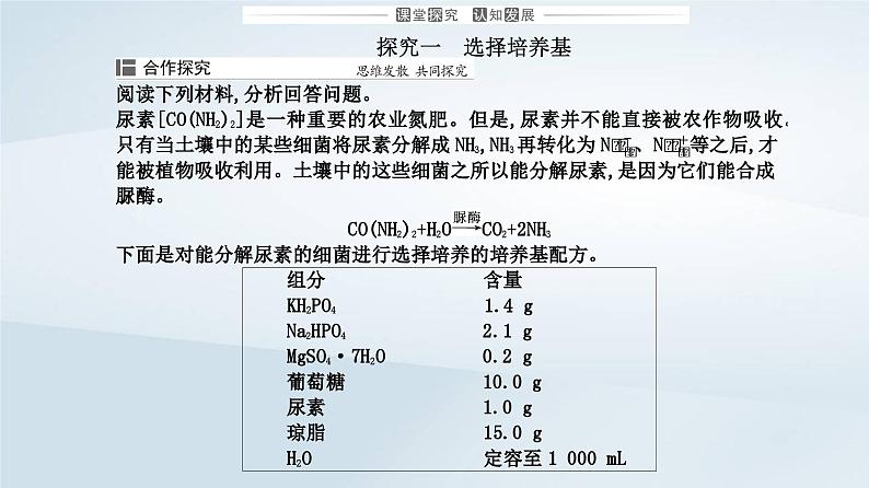 新教材同步辅导2023年高中生物第1章发酵工程第2节微生物的培养技术及应用第2课时微生物的选择培养和计数课件新人教版选择性必修307