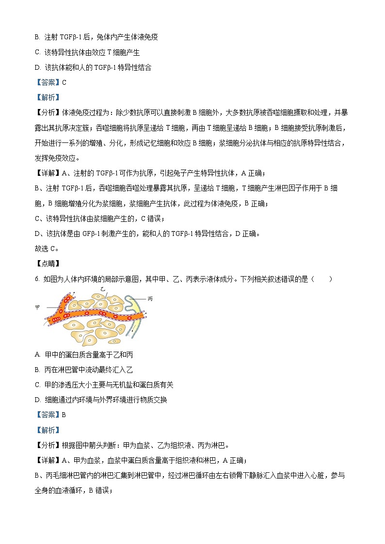重庆市乌江新高考协作体2023-2024学年高二上学期11月期中生物试题（Word版附解析）第3页