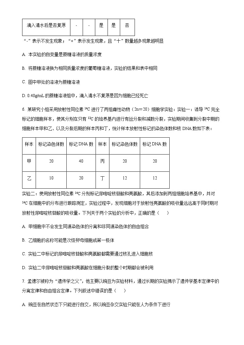 2023-2024学年湖南省长卷中学名校联考联合体第三次联考高三10月期中生物试卷含解析03