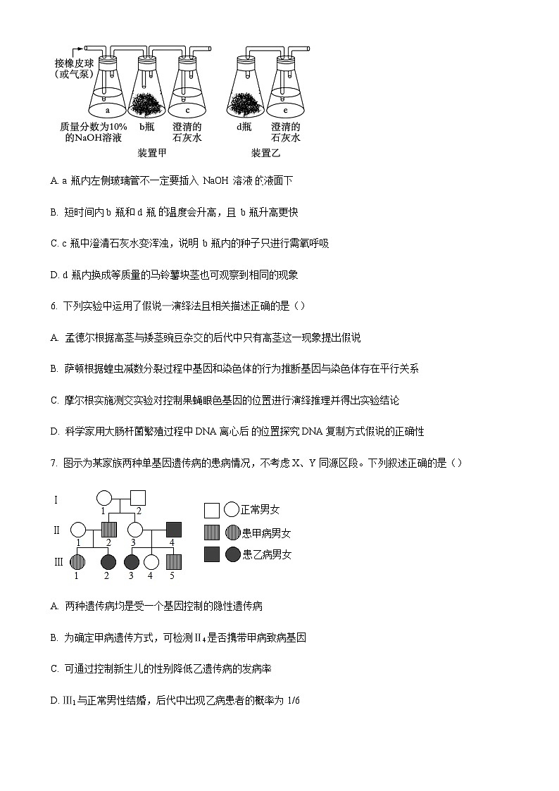 2023-2024学年福建省厦门市双十中学高三11月期中生物试题含解析03