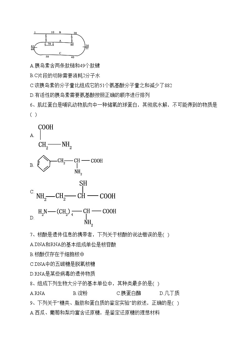 江苏省扬州市高邮市2023-2024学年高一上学期12月学情调研测试生物试卷(含答案)第2页