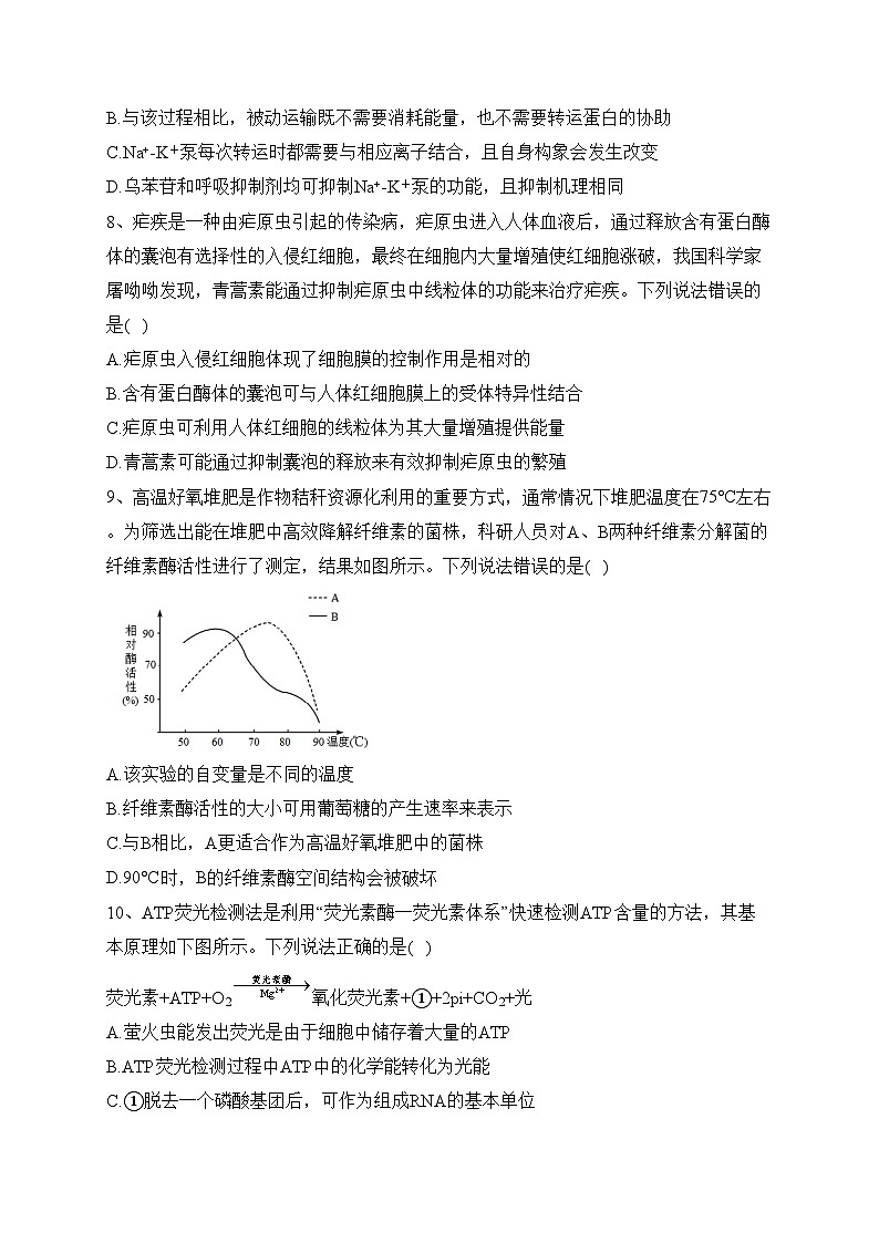 山东省德州市2022-2023学年高一上学期期末生物试题(含答案)第3页