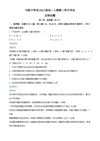 四川省泸州市合江县马街中学2023-2024学年高一上学期12月月考生物试题（Word版附解析）