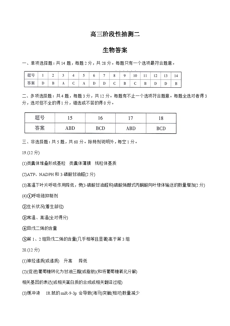 生物答案第1页