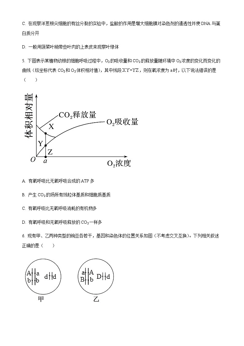 2023-2024学年四川省绵阳南山中学高三上学期综合演练（三）理综生物试题含解析02