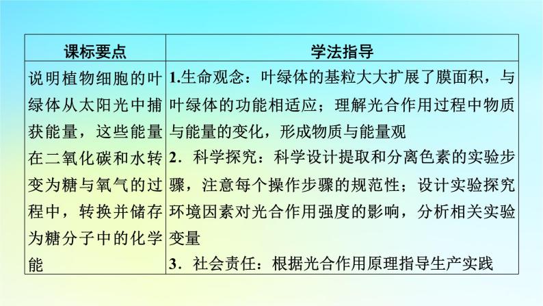 新教材2024版高中生物第5章细胞的能量供应和利用第4节光合作用与能量转化课件新人教版必修102