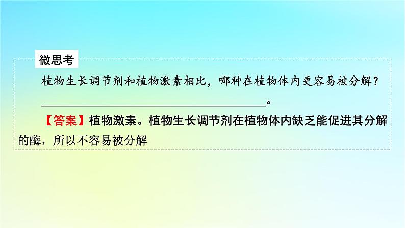 新教材2024版高中生物第5章植物生命活动的调节第3节植物生长调节剂的应用课件新人教版选择性必修106