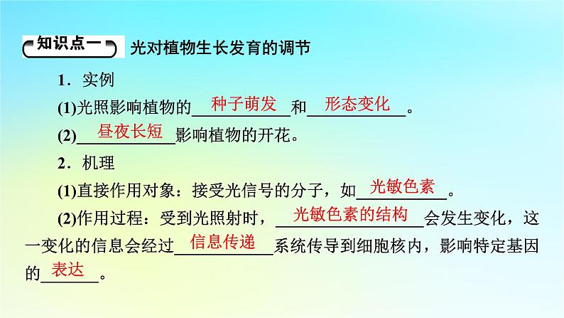 新教材2024版高中生物第5章植物生命活动的调节第4节环境因素参与调节植物的生命活动课件新人教版选择性必修105