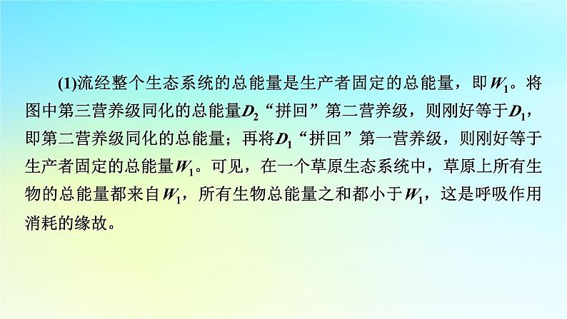 新教材2024版高中生物第3章生态系统及其稳定性微专题2利用“拼图法”解决能量流动中的难题课件新人教版选择性必修203