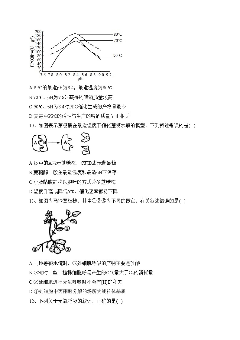 辽宁省锦州市某校2022-2023学年高一上学期期末生物试卷(含答案)03